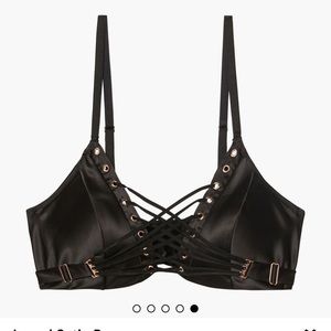 Savage Lace Up Satin Bra 34D